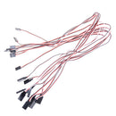 10Pcs 50cm Servo Extension Cord Cable Lead Wire JR 50cm 26AWG  %o