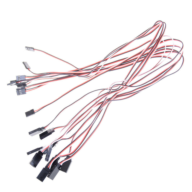 10Pcs 50cm Servo Extension Cord Cable Lead Wire JR 50cm 26AWG  %o
