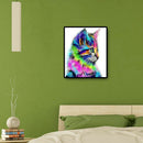 5D DIY Diamond Painting Colored Cat Full Square Rhinestone Picture Handwork