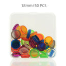 50 Packs Transparent Plastic Expander Discs Binding Clip Holder for Scrapbooking