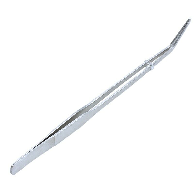 Plant Stainless Steel Curved Tweezer Clip for Fish Tank I6M2