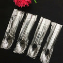 100pcs Plastic Spoons Mini Clear Safe Flatware Spoons Cake Spoons for Gathering