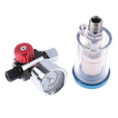 Spray Gun regulator Air Regulator Gauge & In-line Water Trap Air Filter T â„–[