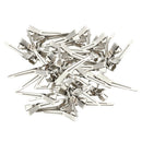 200x Iron Bows Alligator Curl Clips Blank Hair Pins Clamps DIY Projects