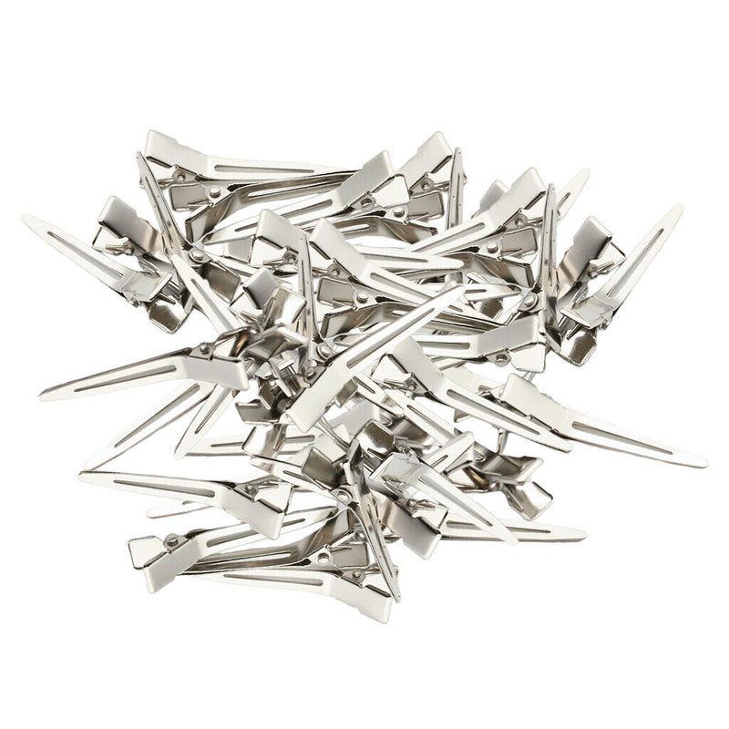 200x Iron Bows Alligator Curl Clips Blank Hair Pins Clamps DIY Projects