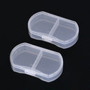 2pcs transparent medicine drug pill box makeup storage case container pill case