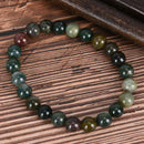 Natural Stone 8mm Agate Beads Bracelets Stretch Elastic Bangle Jewelry Gifts 3C