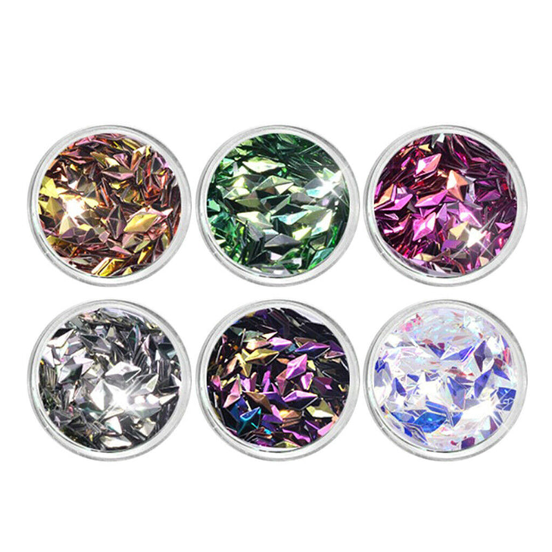 6 Colors Holographic Chunky Rhombus Glitter Sequins Beauty Festival Glitter