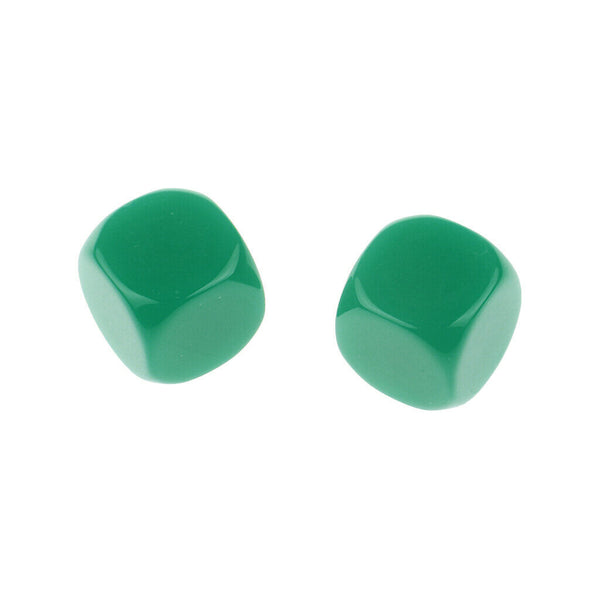50 Pieces Opaque Blank Dice D6 for D&D RPG MTG Party Games Green + Beige