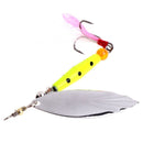 Fishing Lures Spinner Baits Metal Bionic Fish Hook Tackle Spoon Sequins Feather