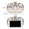 Women Evening Bags Exquisite Leather Handbag Metal Hollow Designer Wedding  M9F2