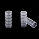 15Pc Stackable Beads Storage Box Pill Makeup  Organizer Case W/ Screw Lids