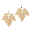 4Pcs Plated Leaf Pendant Necklace Jewelry Natural Leaf DIY Jewellry Findings