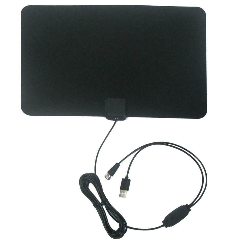 80 Miles Range Large Flat Indoor HD Digital TV Antenna Amplifier Booster