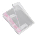 100Pcs 11x8in Clear Self Seal Adhesive Cello Cellophane Resealable Plastic Bags