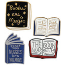 4pcs/set Cute Cartoon Magic Book Pins Brooches Metal Breastpin Party Accessory