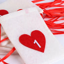 Cotton Christmas Advent Calendar Garland 24pcs 11x16cm Hanging Advent Calen P6U2