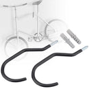 2 Pcs Wall Mounted Parking Racks Bicycle Storage Stand Holder Black Bike Hook