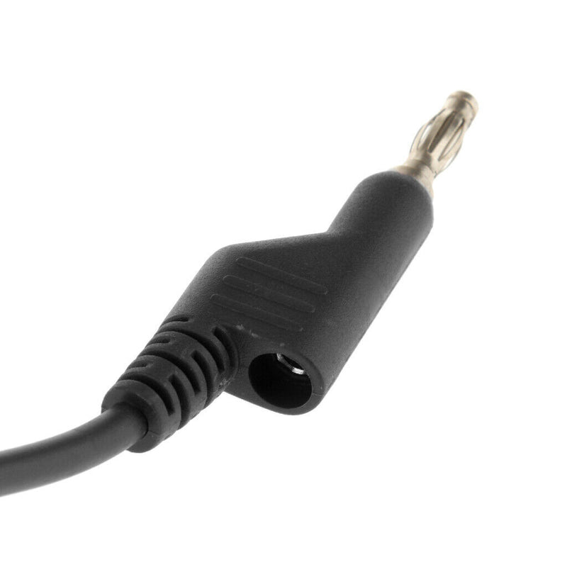 1m Copper Stackable Dual Ended Banana Plug Test Leads Cable Cord Black