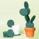 Coaster Mat Cactus Potted Plants Shape Cup Mat Heat Insulation Pad Table DeS Ew