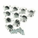 10Pc 40mm Crystal Glass Diamond Shape Cabinet Knob Drawer Pull Handle Kitch S4U3