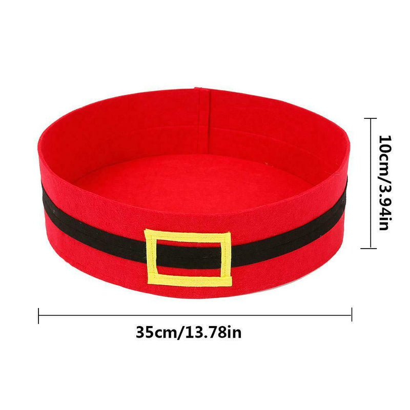 Christmas Cat Calming Bed Round Nest Warm Cat House Felt Nest Self Sleeping Mat