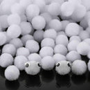 Pompoms for Craft Making and Hobby Supplies, 500 Pieces,1.5 cm(White)
