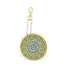 4pcs DIY Key Chains Mandala Art Photo Tibet Crystal Charm Pendant Necklac SHU