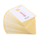 Weather Flash Cards Set - Educational Picture & Letter Cognition Card Pack