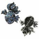 Fish Brooches Pin Women Alloy Rhinestone Collar Corsage Jewelry