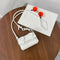 Mini Shoulder Bags Candy Color Purse Women PU Crossbody Handbag (White)