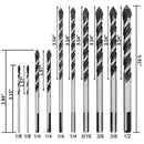 10PCS Titanium Steel Alloy Electric Drill Bit Set For Masonary Concrete Brick 3C