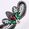 3pcs Butterfly Rhinestone Hair Clip DIY Crystal Bowknot Barrettes (Style 2) A#S