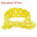 Hairband,Baby Ears Rabbit Polka Dot Elastic Bow Turban Knitted HeadBand (Ye B2C5