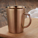 2x Stainless Double Walled Insulated Water Cup Coffee Mug with Handle