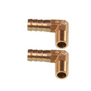 2x1/4 12mm Elbow Gas Nozzle Brass 90 Degree Elbow Barbed Hose Pipe Fittings