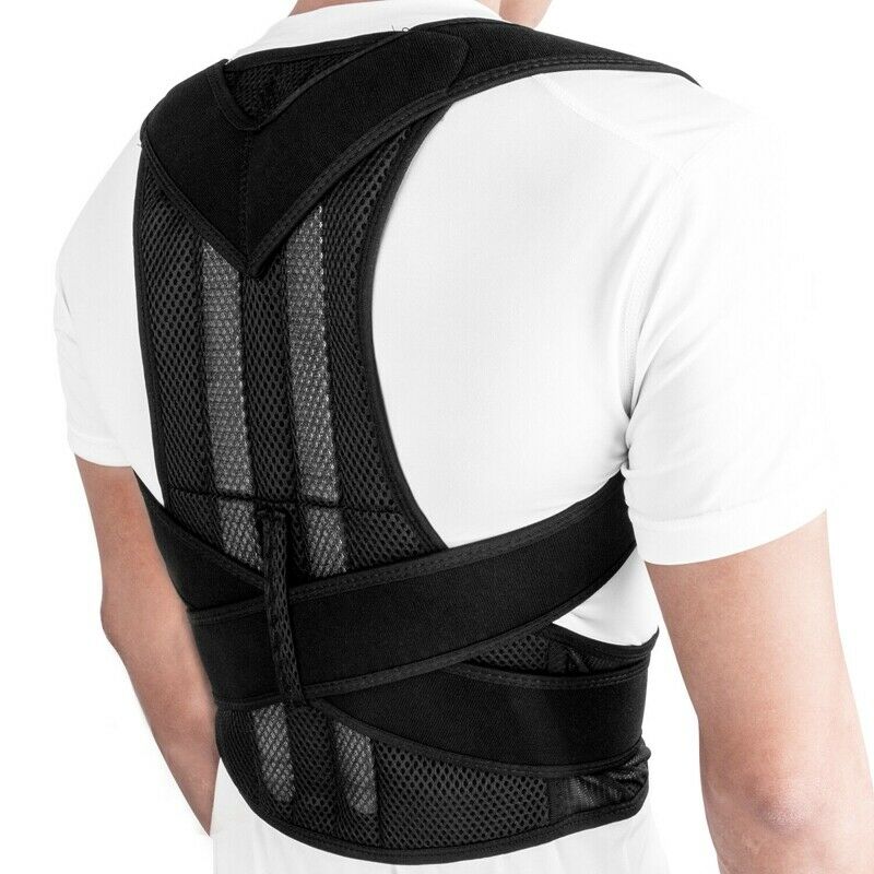 Back Posture Correction Shoulder Corrector Support Brace Belt Therapy Men W H9V7