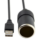 USB 5V to DC 12V Car Charger Socket Converter Adapter Cable Auto Interior A