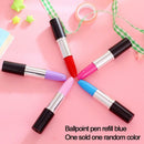 5PC Multi-Color Lipstick Shape Ballpoint Pen Blue Ink Ballpen Stationery AU
