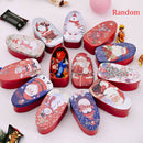 1pcs Xmas Candy Box Oval Shape Tinplate Christmas Themed Case For DecoratioSEAU