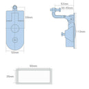 2x Recessed Mounted Compression Latch Lock Horsebox Locker Door Stainless Steel