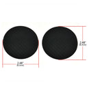 2Pc Black Car Vehicle Water Cups Slot Non-Slip Carbon Fiber Look Mat Accessories