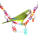 Colorful Parrot Parakeet Bird Cage Hammock Swing Hanging Playing Toys New A