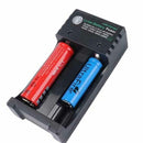 1X(Rechargeable 2-Slot Battery Charger Li-Ion USB Smart Fast Charger For 18