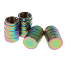4pcs Aluminum Motorcycle Car Tire Air Valve Stem Pressure Dust Cap Cover