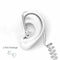Air Tube Monaural In Ear Earphone Anti-radiation Headset Mic Headphone 3.5mm NEW