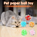 Cat Crinkle Paper Ball Rustle Sound Cat Scratching Interactive Toys Random
