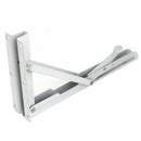 White Paint Metal Holder Bench Table Folding Shelf Bracket 29.5cmx15cm M9F9