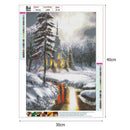 5D DIY Full Drill Diamond Painting Snow House Cross Stitch Embroidery Kits