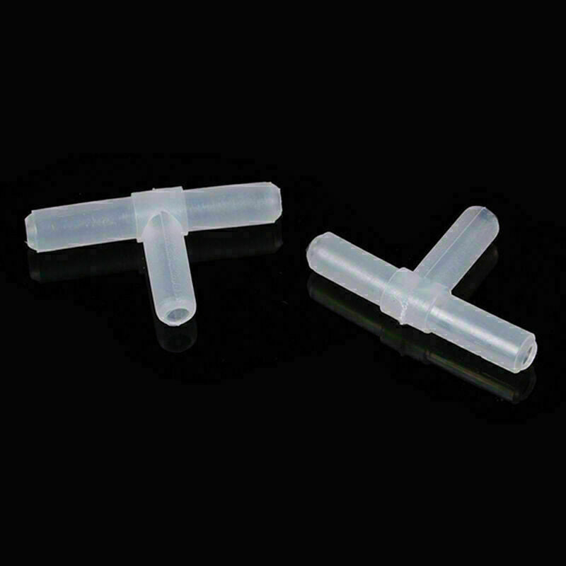 10x Air 4mm 3-Way+ Straight Line Tubing Joint Fish Connector Sale Tool Aqua Z7H3